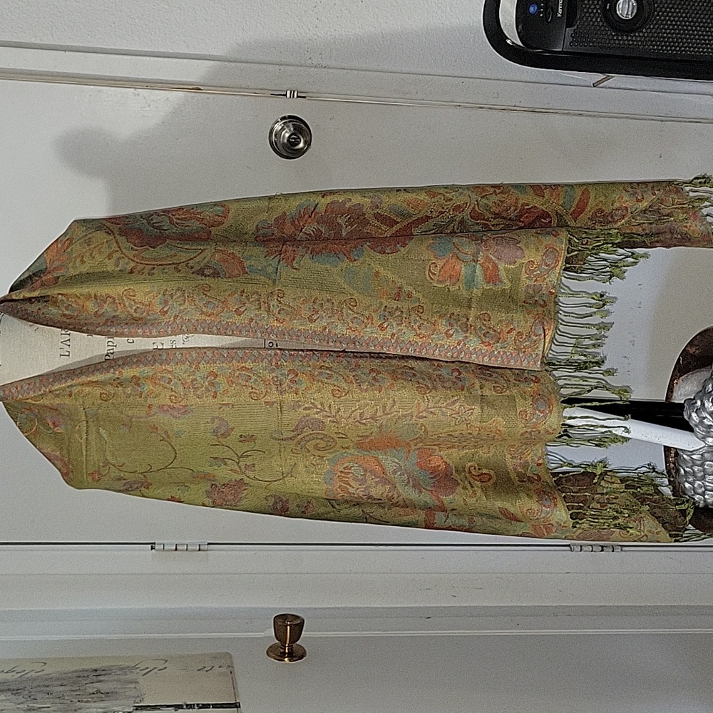 CASHMERE Multicolor Paisley Wrap/Shawl/Large Scarf - Picture 2 of 7